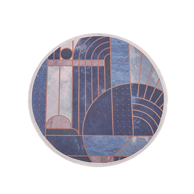Round Decorative Living Room Carpet with Modern Geometric Pattern Stornfield
