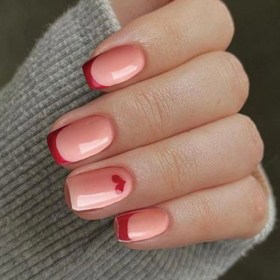 Heart-Shaped Custom Nail Art Stornfield