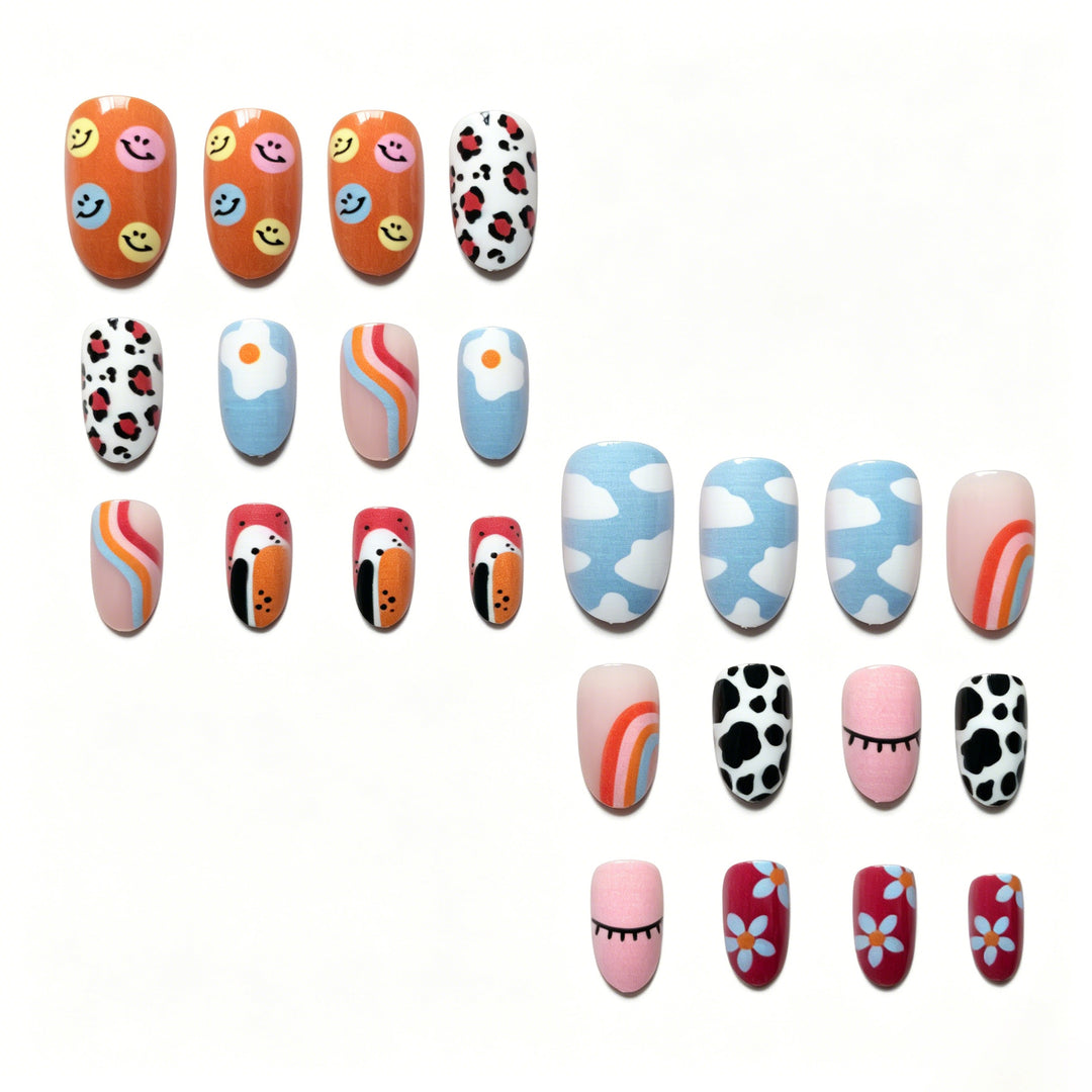 Creative Multi-Patterned Nail Art Set