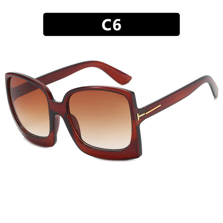 Women's oversized sunglasses in modern square design with mirrored lenses Stornfield