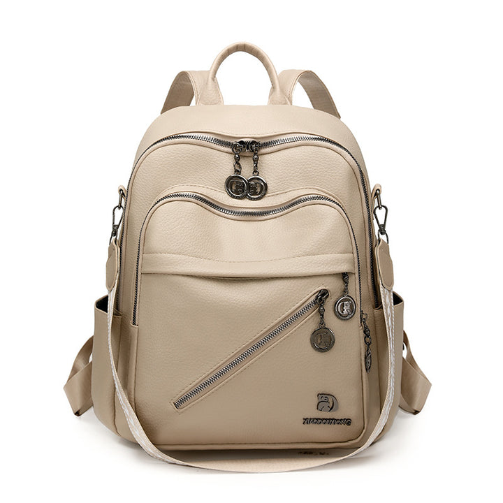 Multi-Compartment Stylish Leather Backpack Stornfield