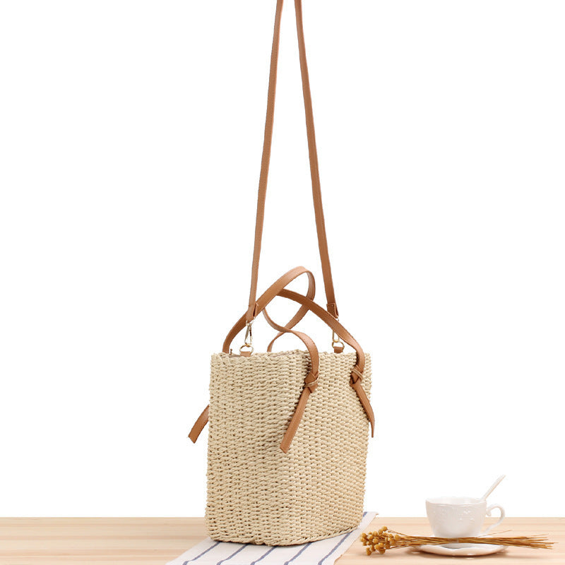 Elegant Braided Shoulder Bag with Leather Handles Stornfield
