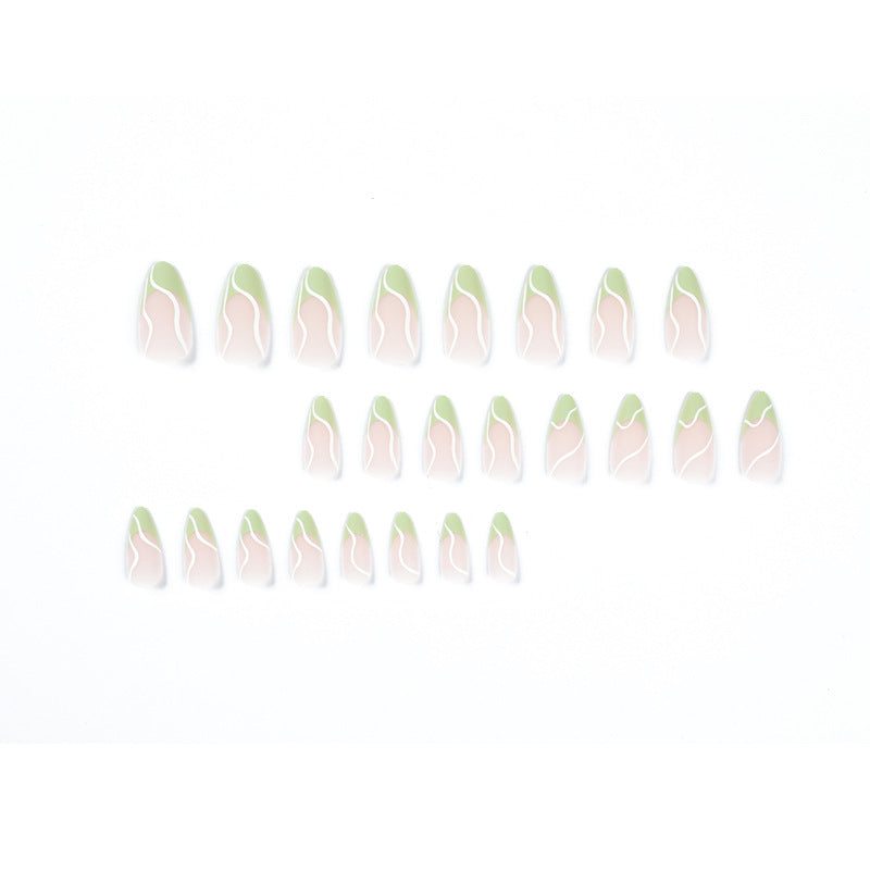 Elegant Artificial Nails with Floral and Modern Design Stornfield
