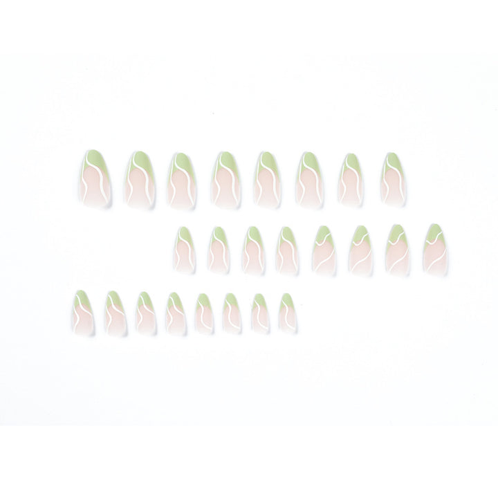 Elegant Artificial Nails with Floral and Modern Design Stornfield