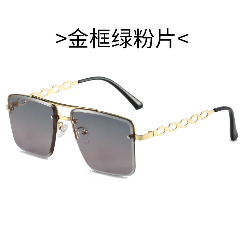 Women's Square Sunglasses with Elegant Chain Structure Stornfield