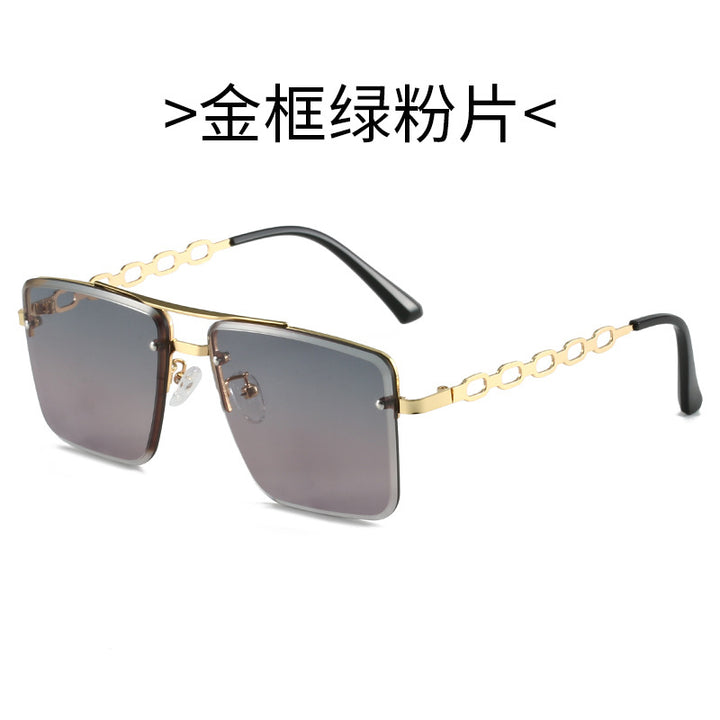 Women's Square Sunglasses with Elegant Chain Structure Stornfield
