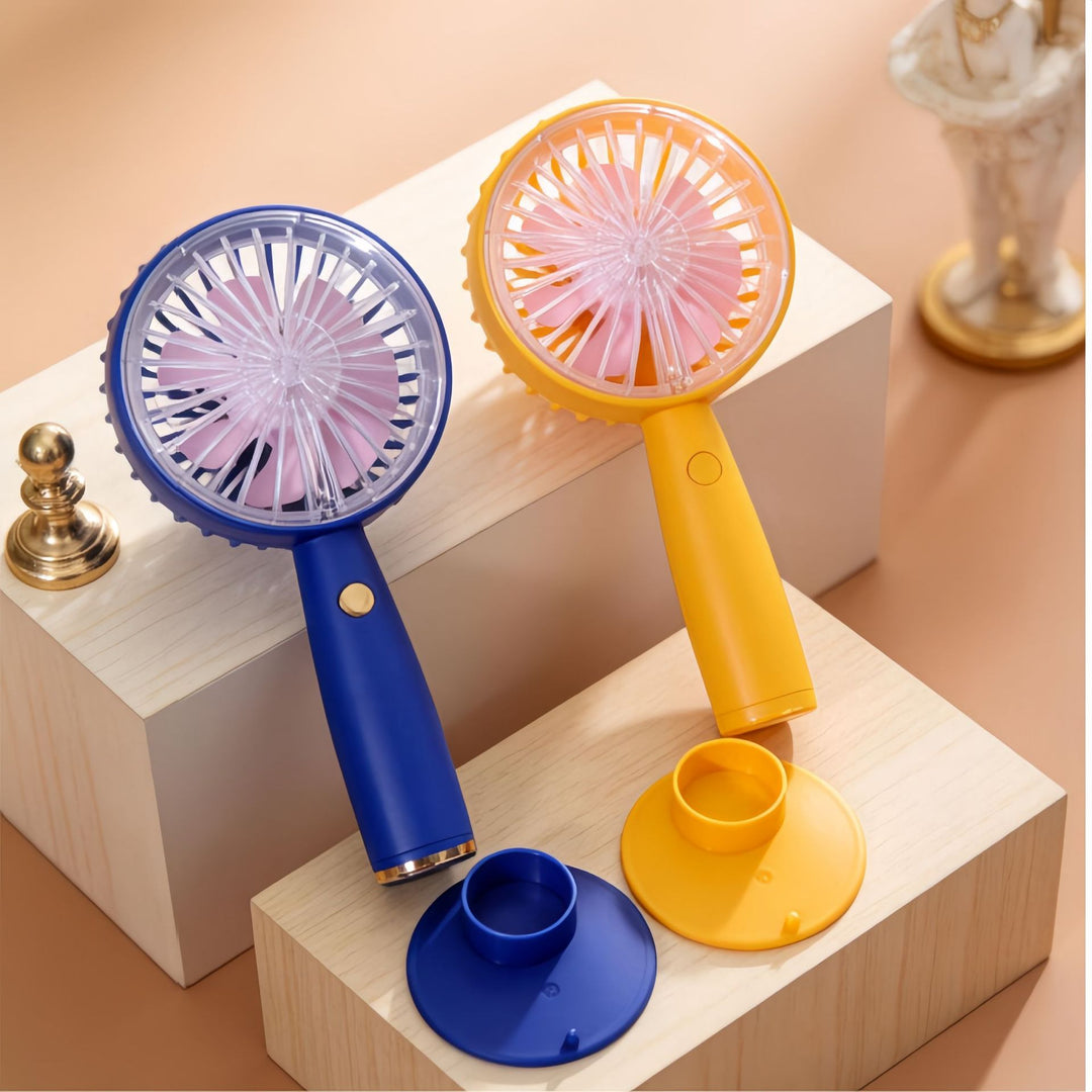 Women's portable USB hand fan with flexible tilt mechanism and ergonomic handle Stornfield