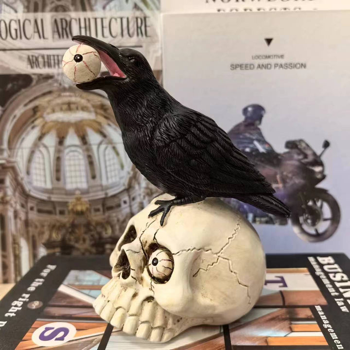 Decorative figure with raven on skull Stornfield