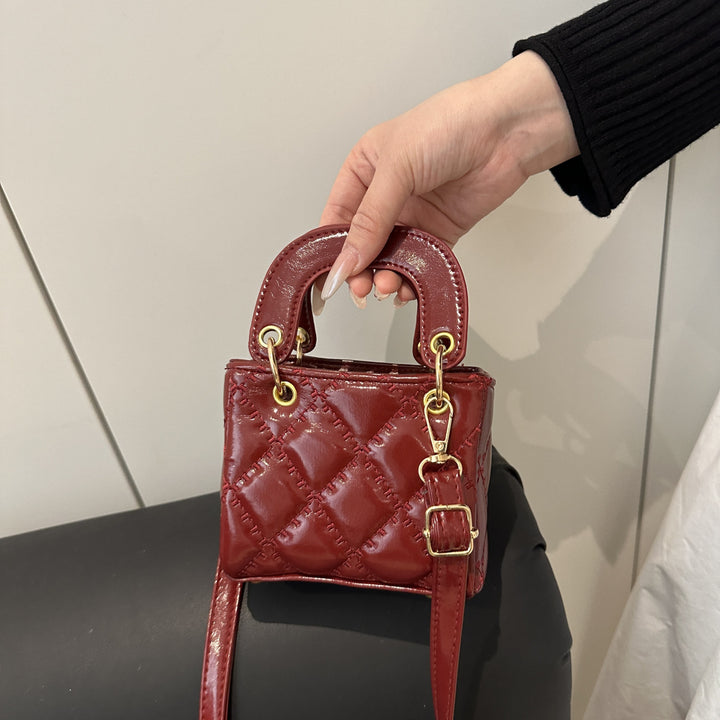Quilted Patent Mini Satchel