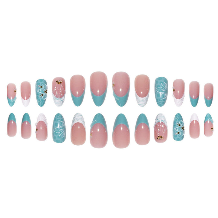 Decorative Floral Stiletto Press-On Nails Stornfield