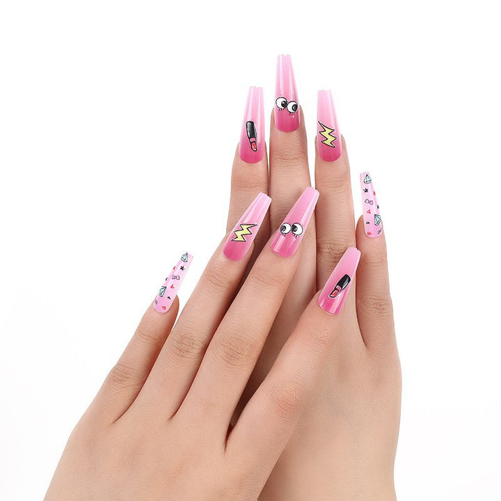 Luxury style artificial nails with intricate decorations Stornfield