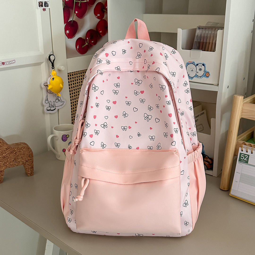Stylish Heart-Printed Backpack Stornfield