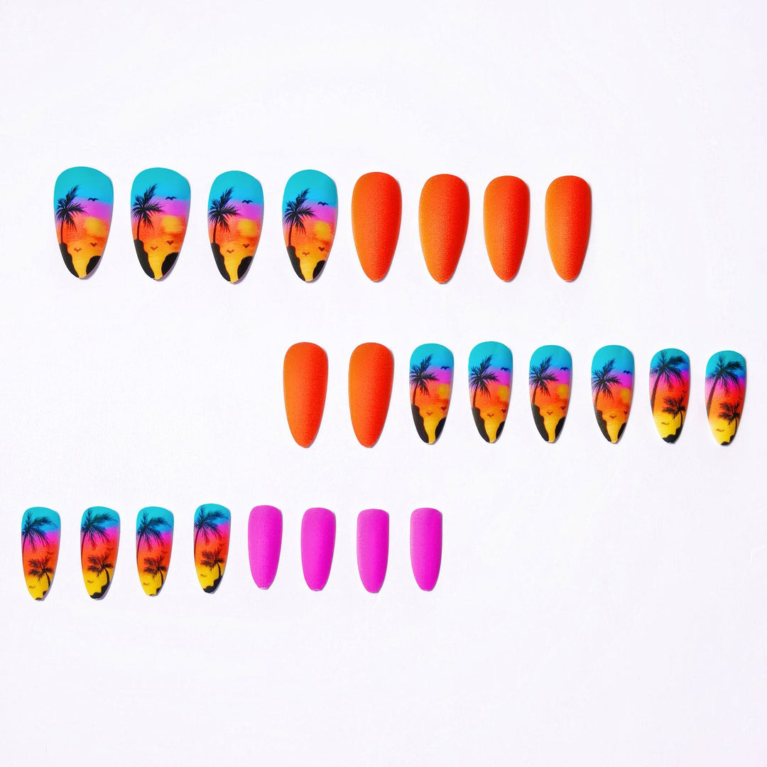 Creative Art Nails with Tropical Palm Motif Stornfield