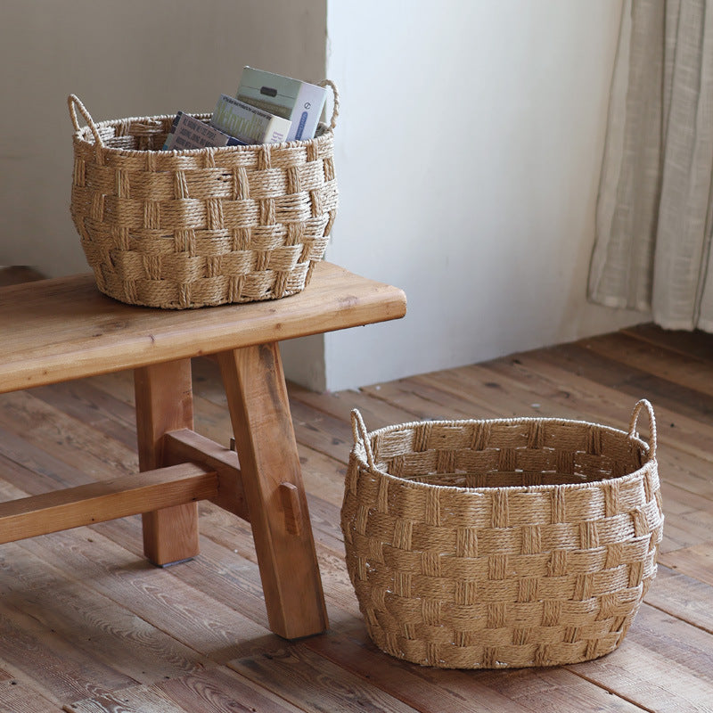 Storage baskets made of woven natural material Stornfield