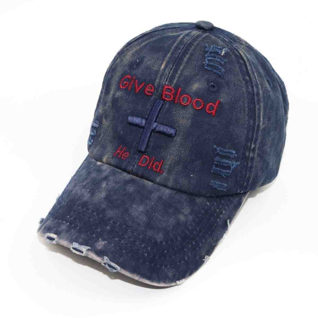 Women's Distressed Graphic Baseball Cap with Inspirational Message Stornfield