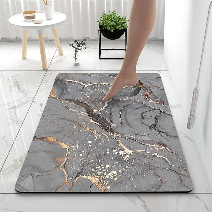Soft Textured Abstract Bath Mat
