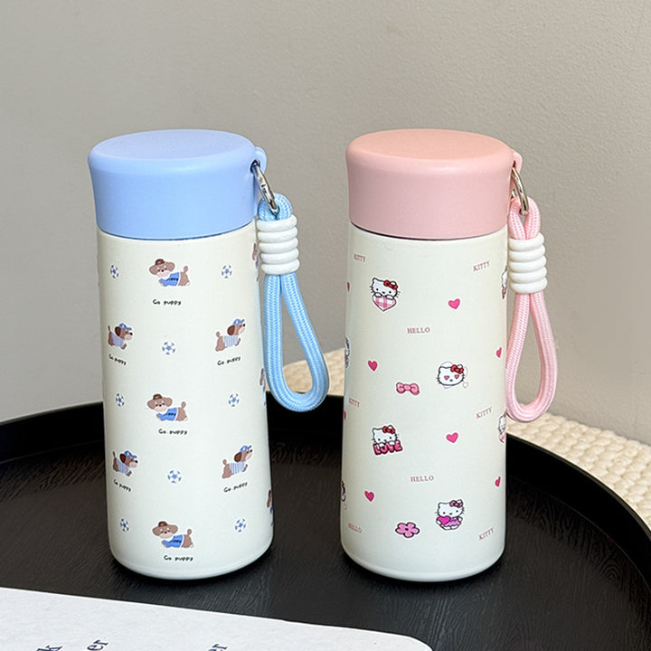 Women’s insulated drinking bottle with practical carrying strap and playful design Stornfield