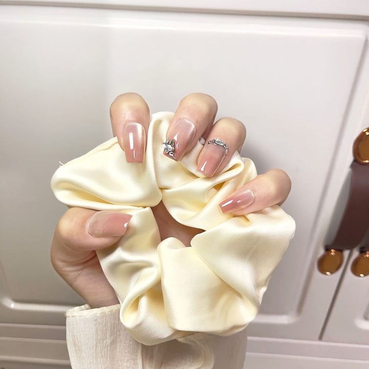 Elegant Ombre Press-On Nail Set with Rhinestone Accents
