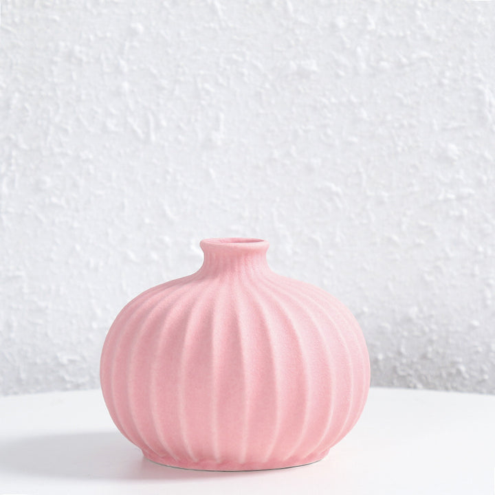 Ribbed Decorative Ceramic Vase Stornfeild