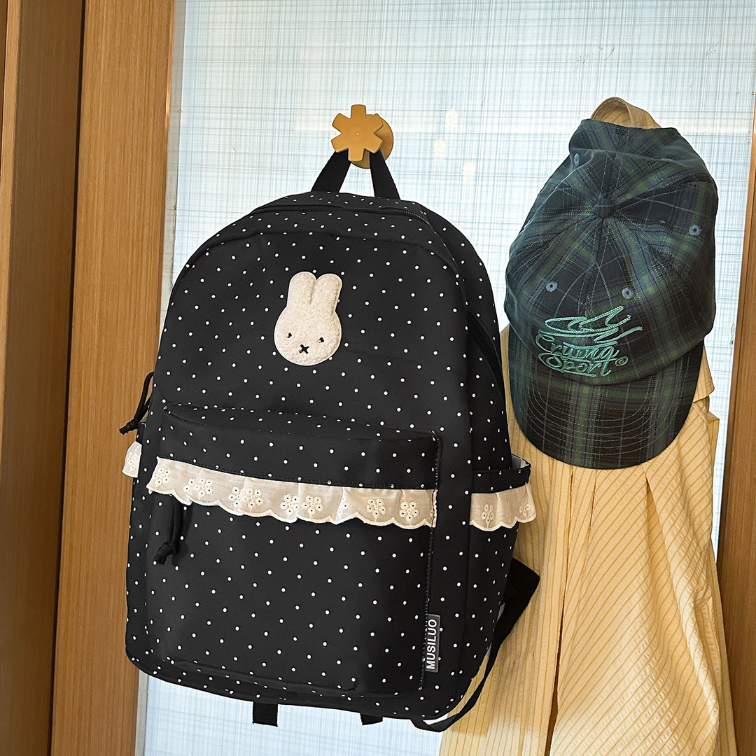 Playful Bunny-Ear Printed Backpack Stornfield