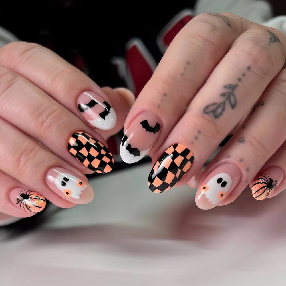 Halloween-Themed Press-On Nail Art Stornfield 1787370325