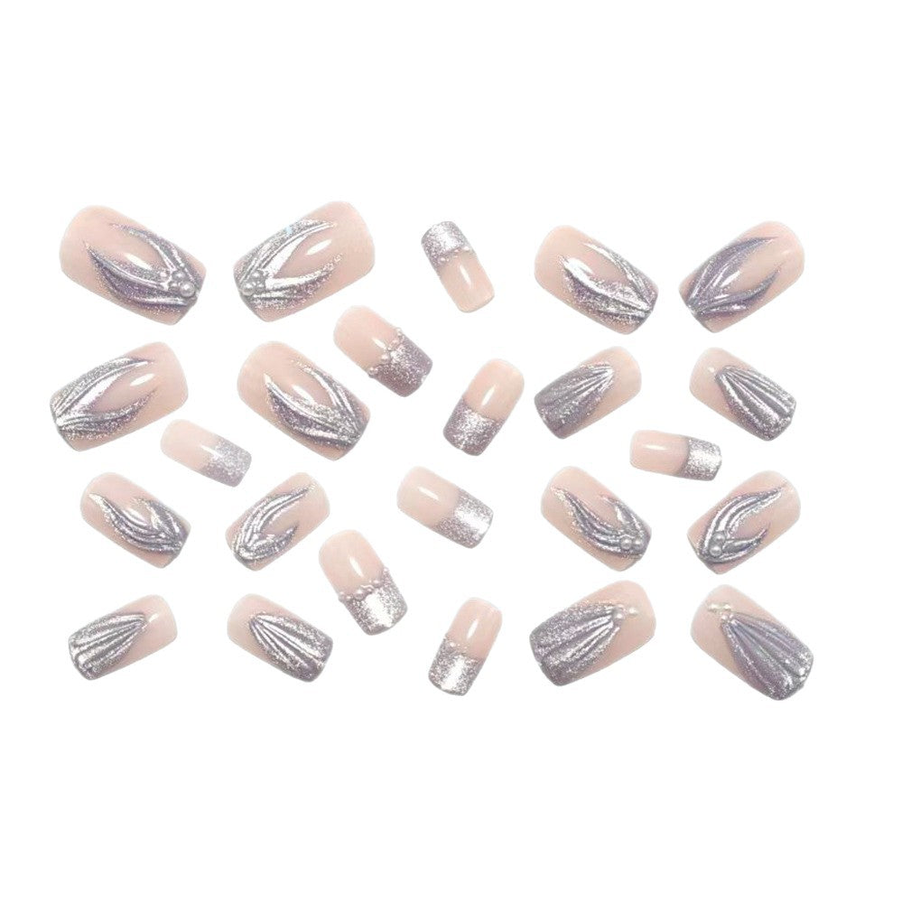 Luxury Aquamarine Design Press-On Nails Stornfield