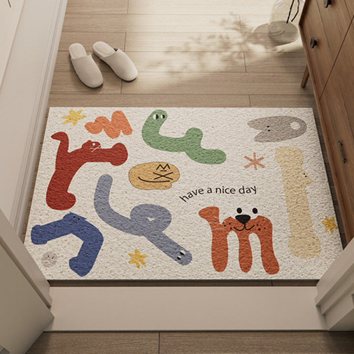Cute Puppy-Themed Welcome Mat Stornfield
