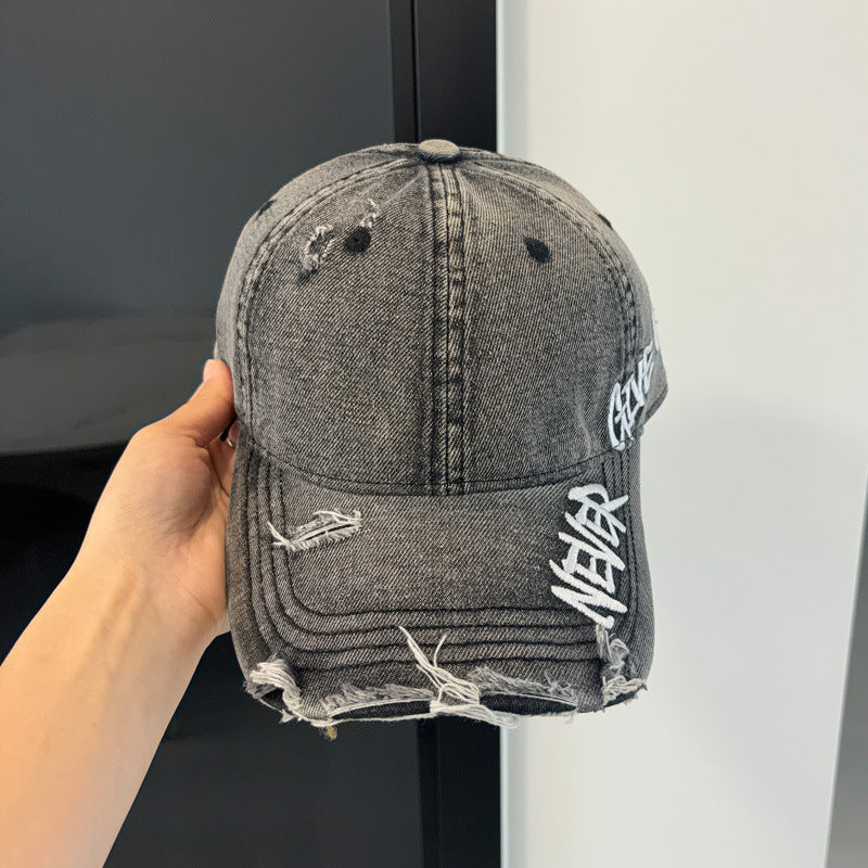 Women's Distressed Denim Baseball Cap Stornfield 1784084111