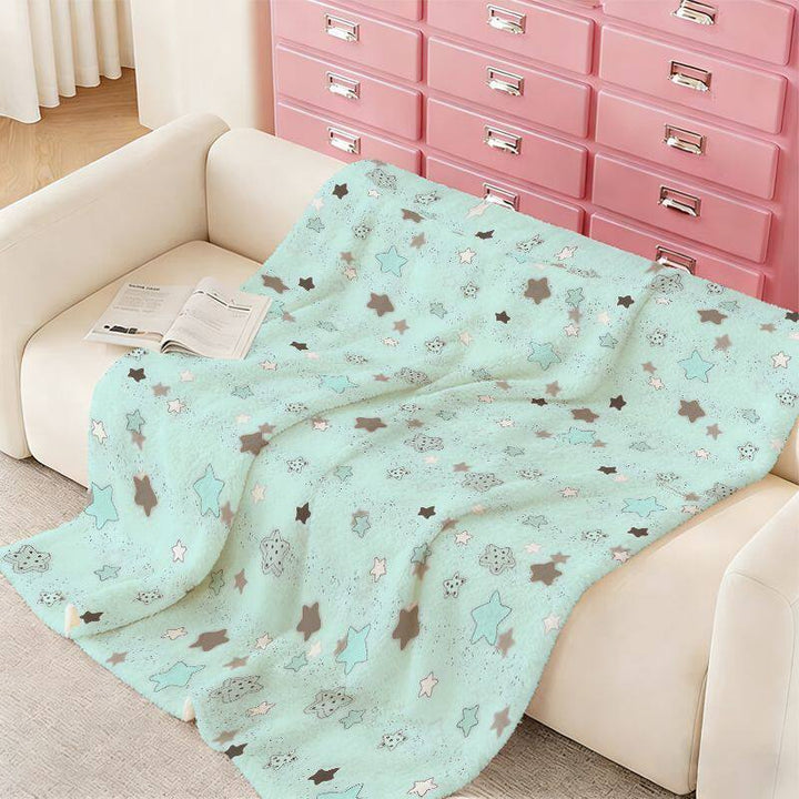 Star Patterned Soft Plush Blanket