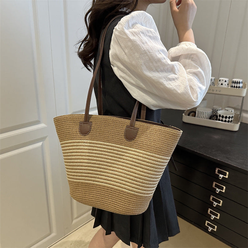 Stylish Straw Beach Tote Bag Stornfield
