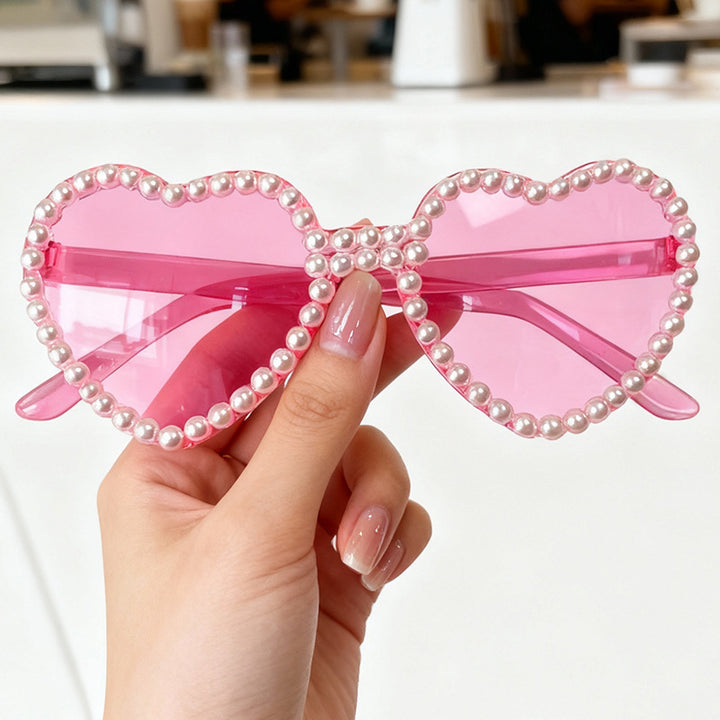 Heart-Shaped Pearl-Accent Sunglasses Stornfield