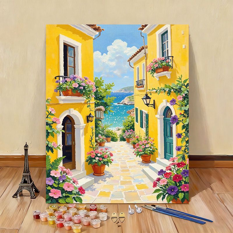 DIY Scenic Coastal Paint by Numbers Kit Stornfield