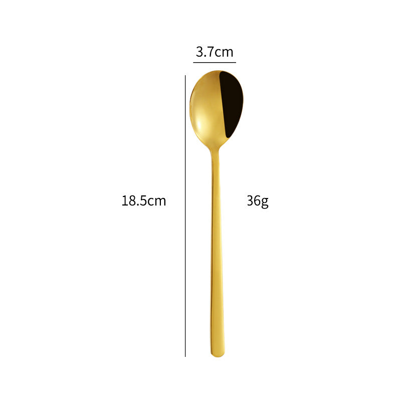 Elegant dessert spoon with luxurious golden surface Stornfield