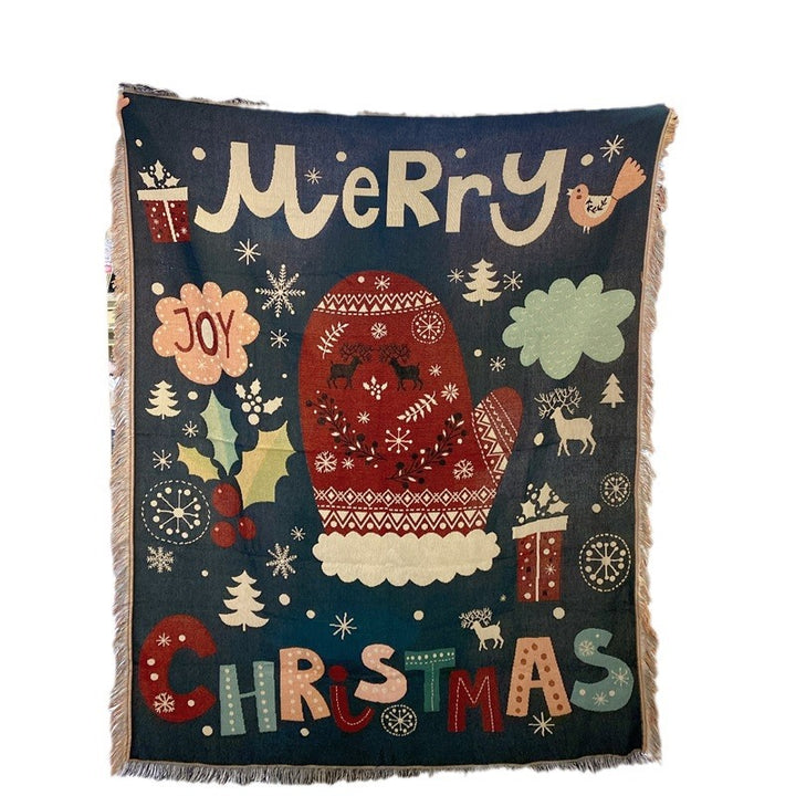 Festive Winter-Themed Throw Blanket