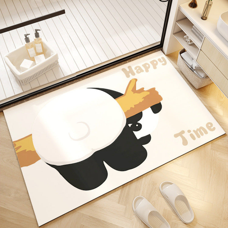Playful Panda-Themed Welcome Mat Stornfield