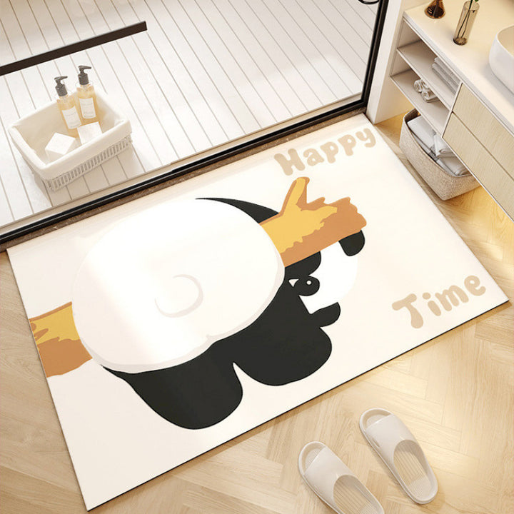 Playful Panda-Themed Welcome Mat Stornfield