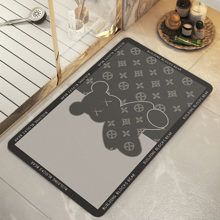 Cozy Cartoon-Printed Bath Mat