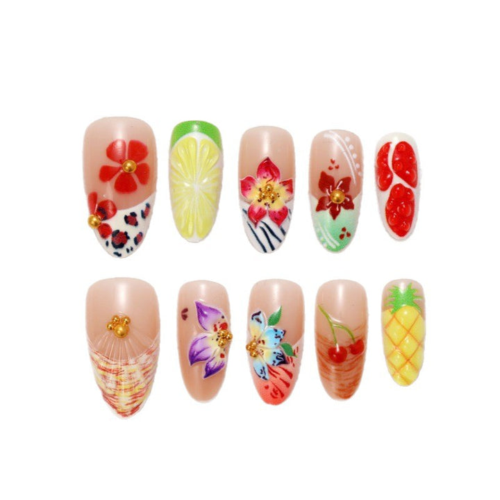 Flower Motif Artificial Nails Stornfield