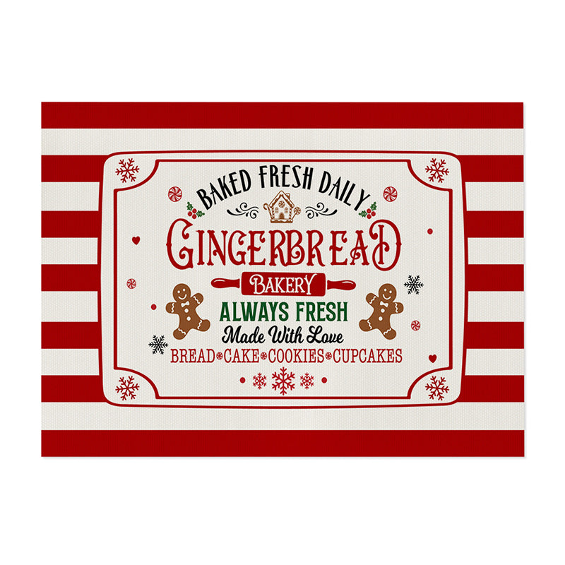 Decorative Gingerbread Bakery Kitchen Tea Towel