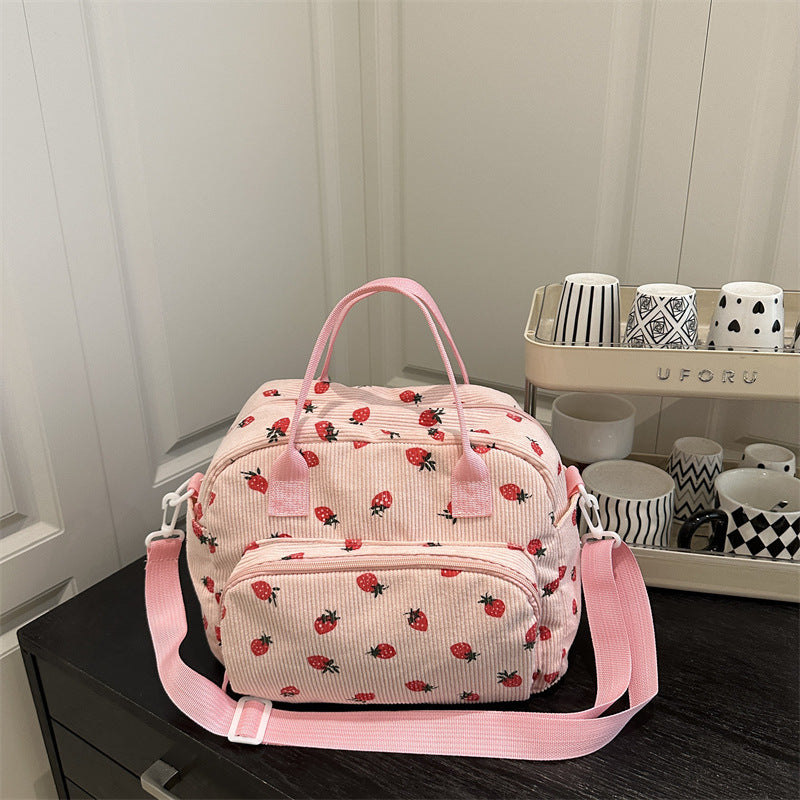 WoPlayful Strawberry Print Crossbody Bag Stornfield