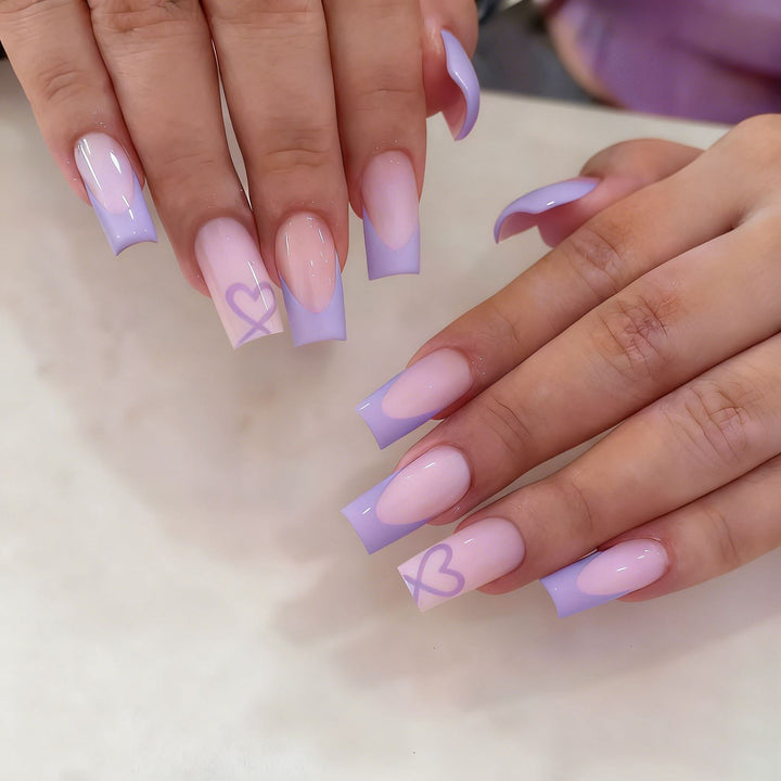 Artistic Heart-Inspired Acrylic Nail Art Enhancements Stornfield