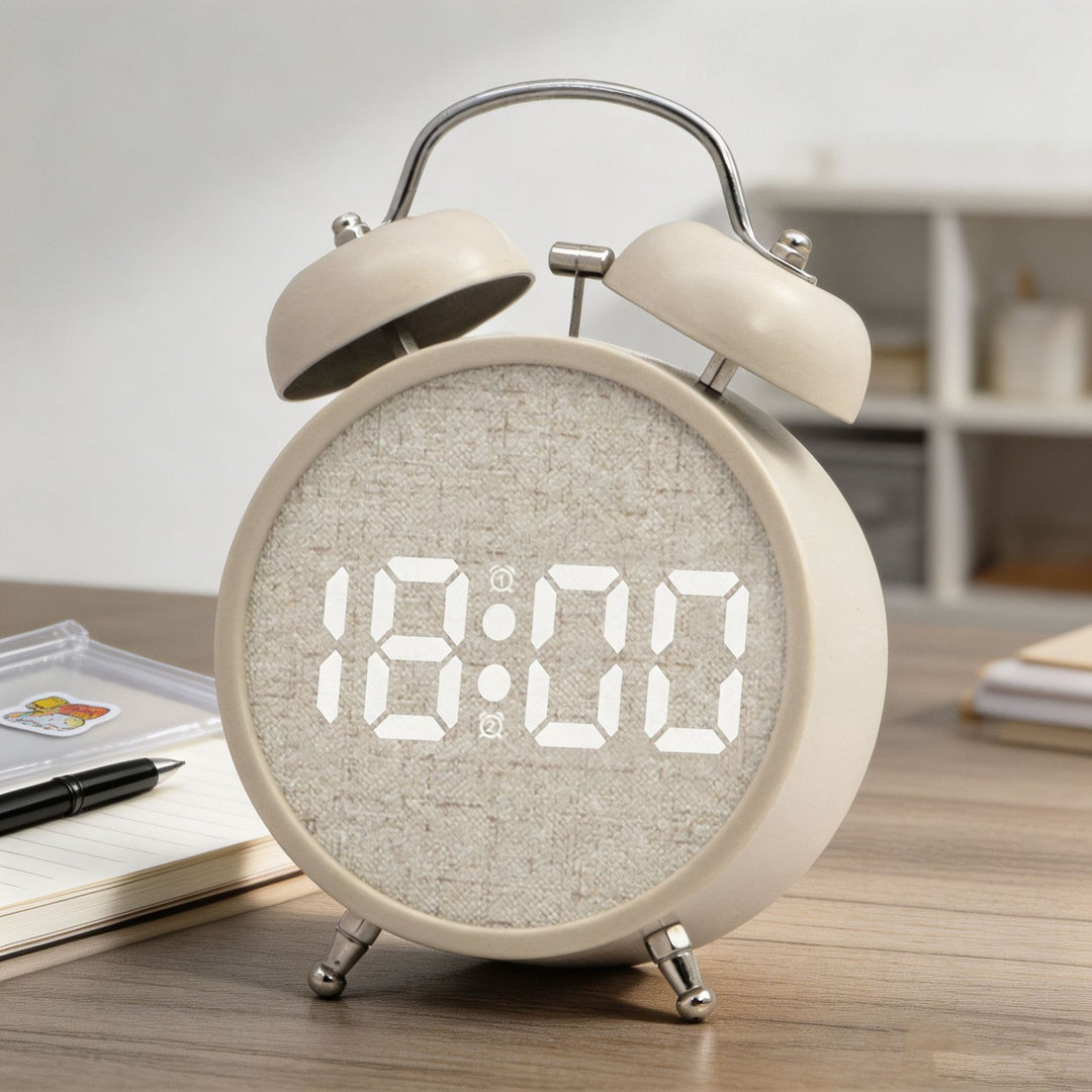Digital Alarm Clock in Modern Design with Large LED Display Stornfield