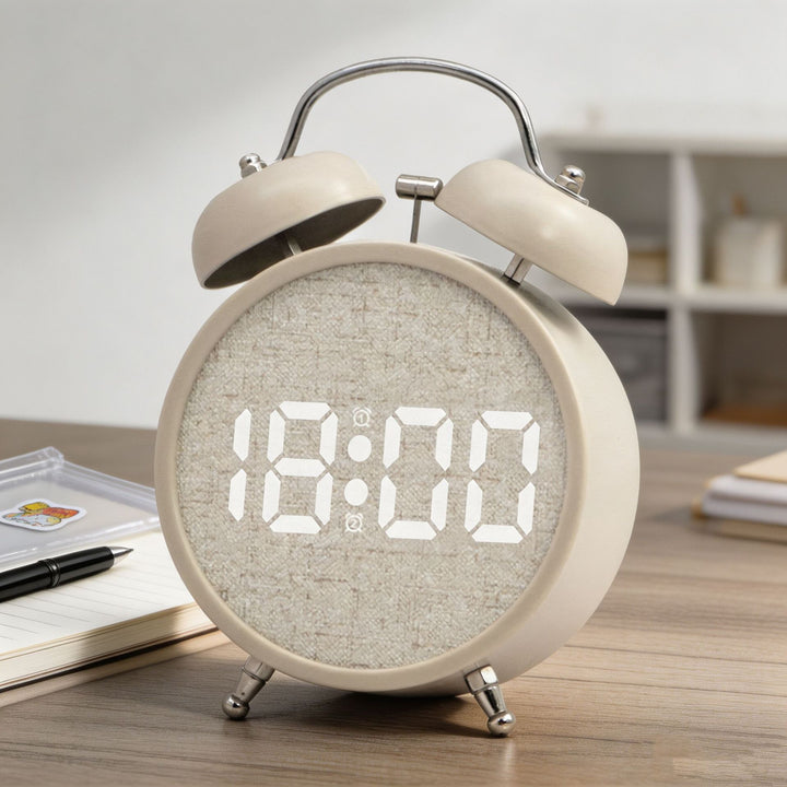 Digital Alarm Clock in Modern Design with Large LED Display Stornfield