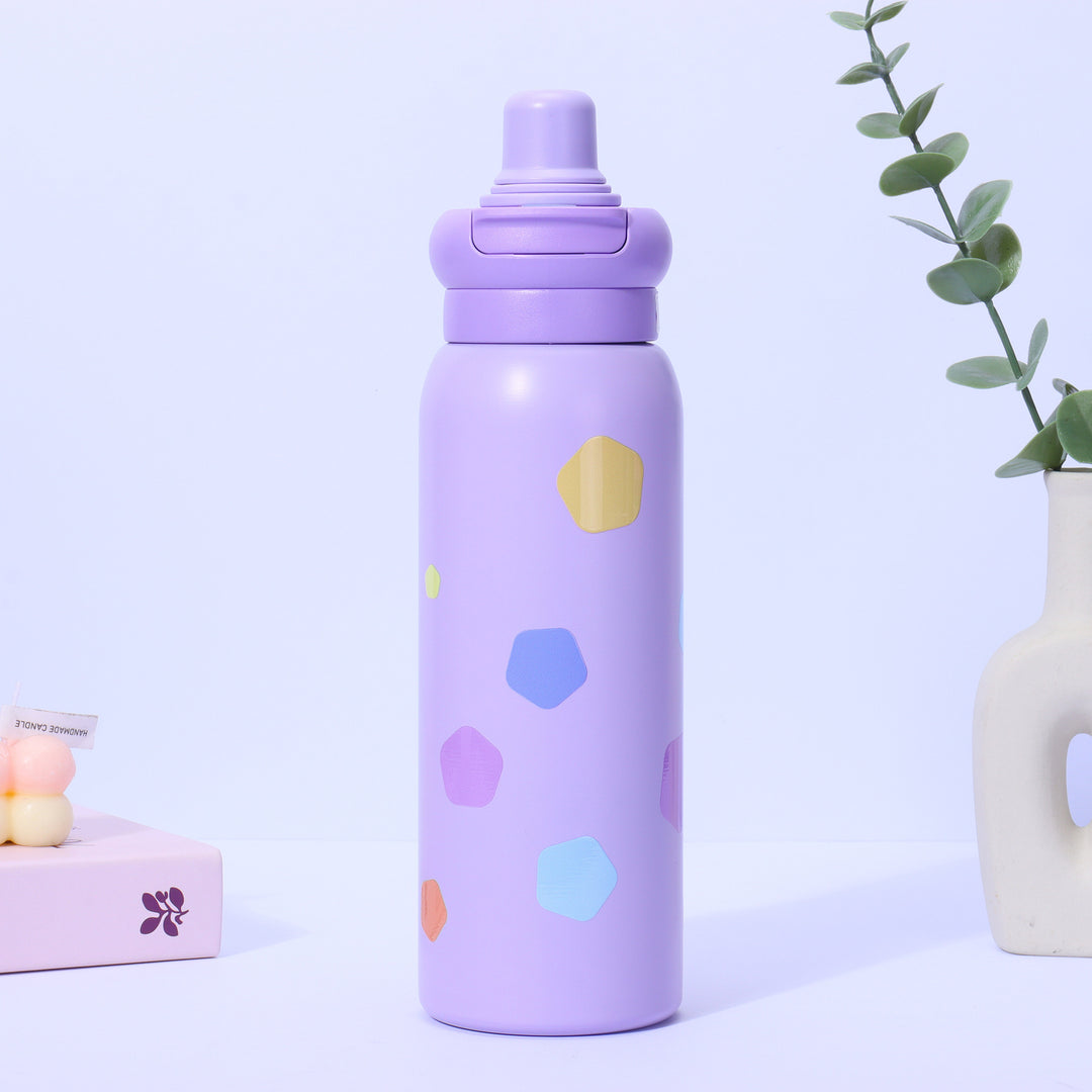 Women's thermo water bottle with non-slip grip and unique design Stornfield