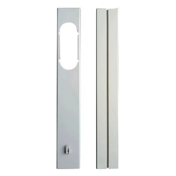 Unisex universal size portable air conditioner window vent adapter kit with adjustable sliding plate and oval exhaust connection Stornfield