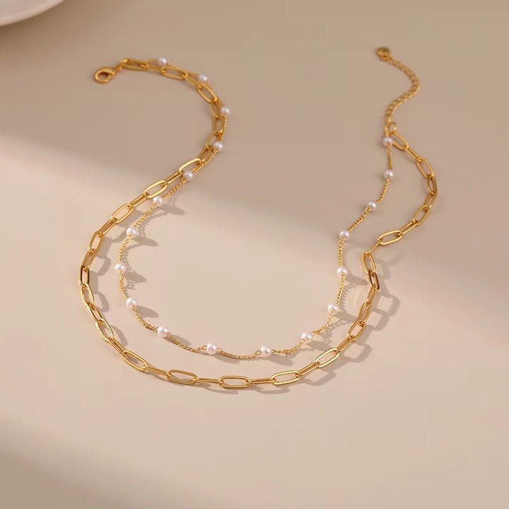 Double Layered Pearl Chain Anklet Stornfield