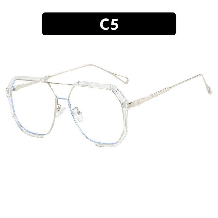 Ladies extravagant sunglasses in hexagonal design with transparent frame Stornfield
