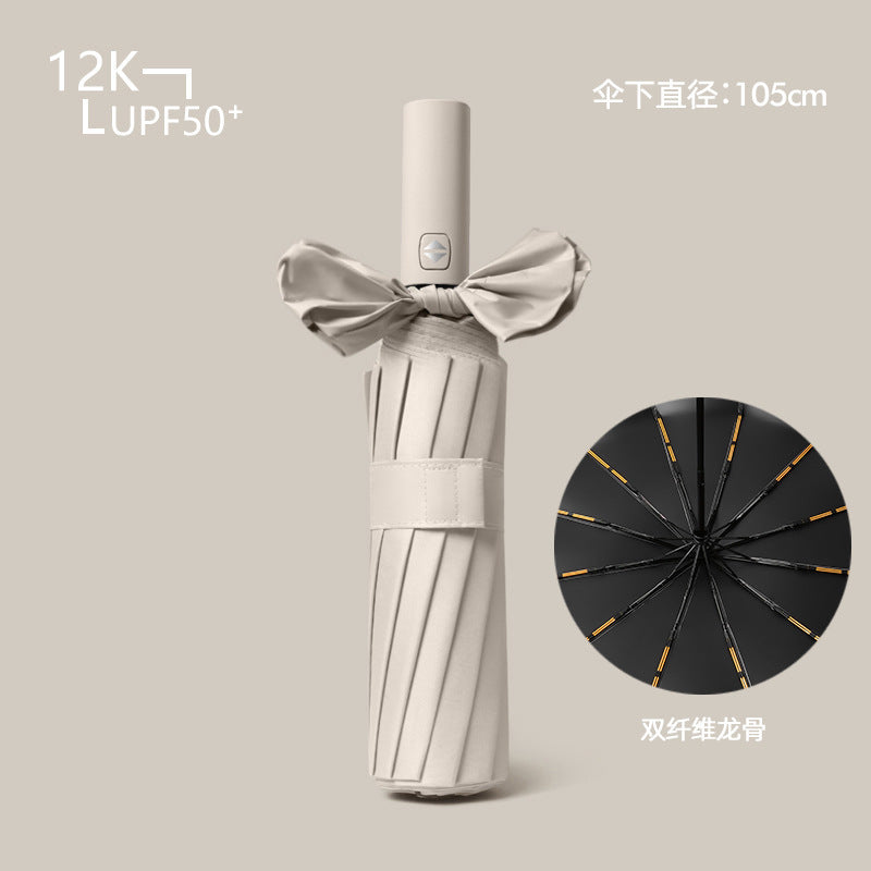 Women's compact and wind-resistant umbrella with UV protection technology Stornfield