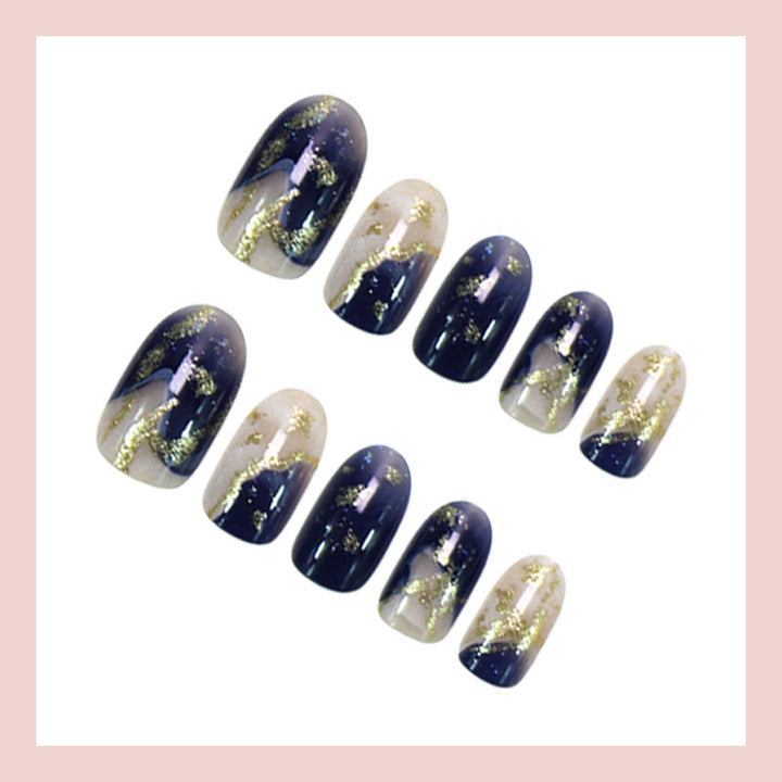 Acrylic nail set with glamorous star and glitter details Stornfield