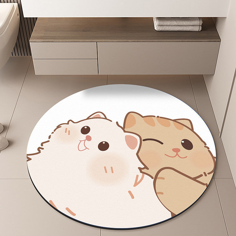 Moon-Themed Round Area Rug